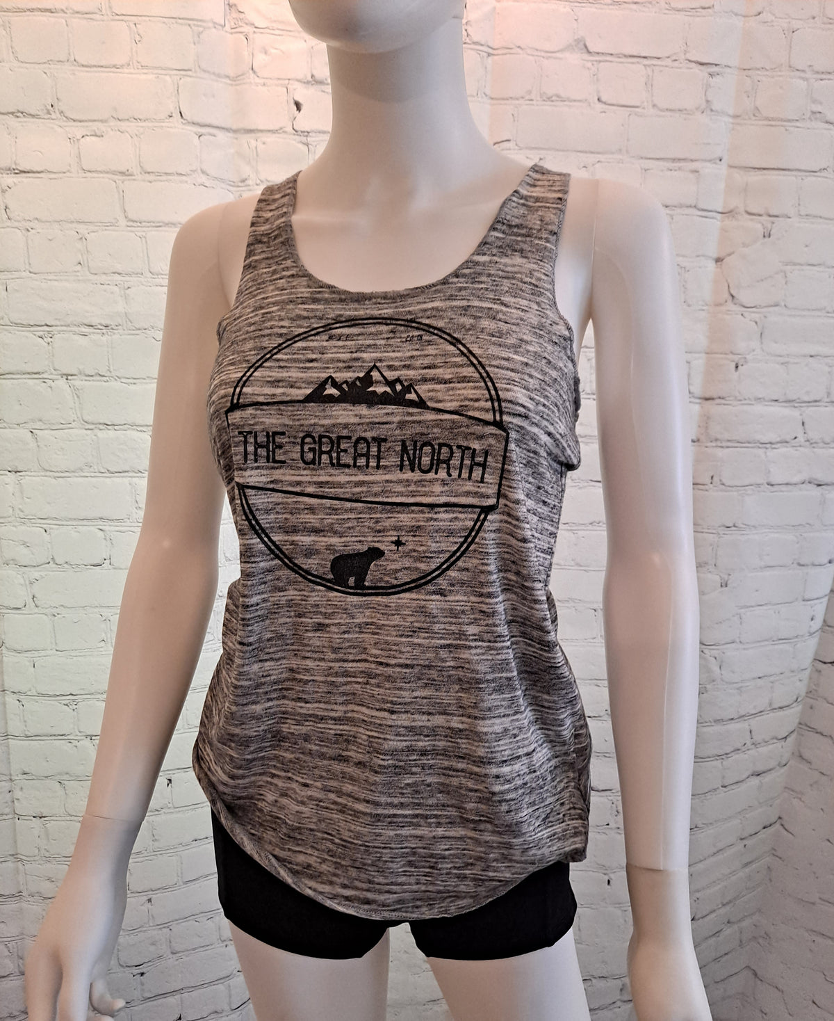 Heather Grey Eco-Jersey Racer Tank (Small)